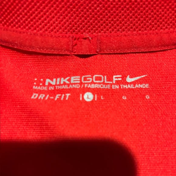 Nike Golf Drifit Men's Red Polo Shirt Size Large - Picture 2 of 4